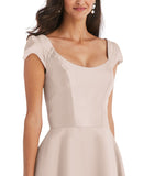 Alfred Sung Womens Satin Midi Cocktail And Party Dress D798 Blush Pink 16