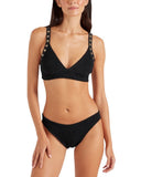 Hunza G Womens Tessa Crinkle Bikini Swim Bottom 10004062TESSABMC Black