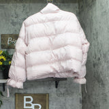 Wild Fable Womens Bow Puffer Jacket 94658838 Pink L