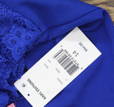 Rare Editions Girls Lace and Scuba Crepe Dress F456465 Royal Blue 14