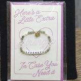 Little Words Project Elastic Bracelet Greeting Card Set White Multi S / M