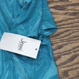 Jenni Womens Short Sleeve Pajama Shirt Top 100173182MS Tonal Marble Blue 2XL