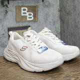 S Sport By Skechers Archie Lace Up Memory Foam Athletic Sneakers White 10.5