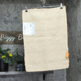 Knightsbridge 100% Cotton Plush Summer Tile Bath Rug Mat Natural Brown 17x24