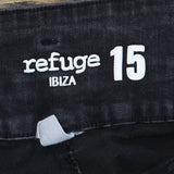 Refuge Ibiza Womens Denim Skinny Distressed Stretch Jeans Black 15