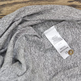 Coin 1804 Plus Size Cozy 3/4 Rolled Sleeve Button Back Top Heather Gray 2X