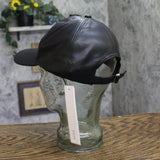 Aqua Vegan Leather Baseball Cap with Adjustable Buckle HT24944 Black