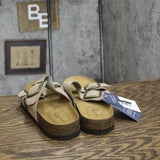 Universal Thread Womens Devin Two Band Footbed Sandals 89254785 Taupe Brown 9.5M