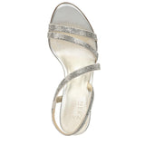 Naturalizer Vanessa2 Rhinestone Embellished Strappy Heeled Sandal Silver Gray 7M