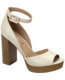 Sun + Stone Womens Reemaa Block-Heel Platform Sandals 10018613200 Bone Brown 10M