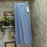 Calvin Klein Faux-Denim High Rise Pants Trousers S54PE785 Indigo Blue 4
