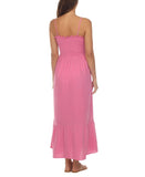 Raviya Womens Cotton Maxi Dress Cover-Up 76618 Pink M