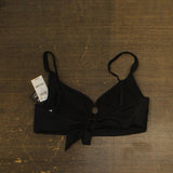 Bar III Womens Resort Solids Keyhole Bikini Top Crossover MBRS24101 Black L