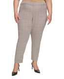 Calvin Klein Womens Plus Size Straight-Leg Plaid Ankle Pants X38P6037