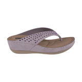 G.C. Shoes Womens Tiana Embellished Comfort Wedge Sandals Tiana Purple 7.5M