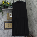 Susan Graver Womens Knit Drawstring Waist Shirt Dress A692194 Black 2XP