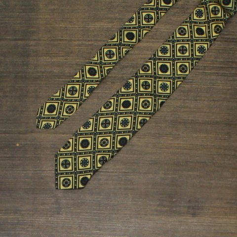 Chaps by Ralph Lauren Mens 3" Vintage Silk Patterned Necktie Yellow Green