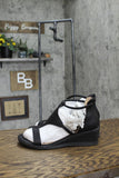 Journee Collection Women's Trayle Wedge Sandals TRAYLE-WEDGE-SANDAL Black 10M
