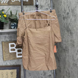 State Of Day 2-Pc. Sleeveless Pajama Set Linen Blend Natural Umber Brown L
