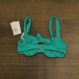 Becca Womens Shirred Underwire Bikini Top Swim 853557 Peacock Blue Green M