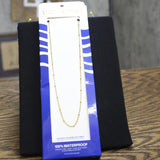 Hey Harper Waterproof Ivy Beaded Cable Chain 14K Plated Necklace Gold Yellow 16"