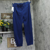 Bar III Womens Crepe Pull On Knit Jogger Trouser Pants 100143515 Navy Blue L