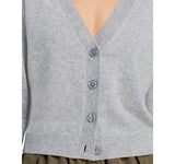 Aqua Womens Button Front Sweater Cashmere V-Neck Cardigan V10337 Light Gray XL