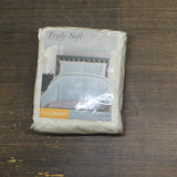 Truly Soft Pleated Duvet Set 3-Piece 72236640034 Ivory  Off White Full/Queen