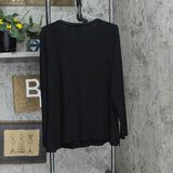 H by Halston Womens Essentials Long-Sleeve V-Neck Top 167108055bb385 Black L
