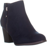 Style & Co. Womens Masrinaaf Suede Block Heel Booties MASRINAAF Navy Blue 7M