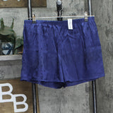 Splendid Womens Satin Heart Pajama Sleep Shorts RLD0392 Navy Blue L