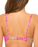 Raisins Juniors Shine on Convertible One-Shoulder Bikini Top Pink Multi S