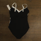 Anne Cole One-Piece Swimsuit with Mesh Insert 26MO02001 Black / White 12