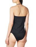 Vince Camuto Top Tankini Bikini with Removable Straps Surf Shades Black L