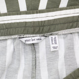 Peace Love World Print Striped Wide Leg Monica Pant Rosemary Stripe Green 2X