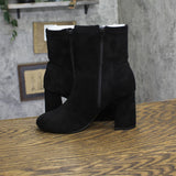 Journee Collection Vivia Stretch Dress Booties Faux Suede VIVIA Black 7.5W