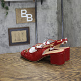 A New Day Womens Lucky Square Toe Mary Jane Heel Block Heel 94305217 Red 6M