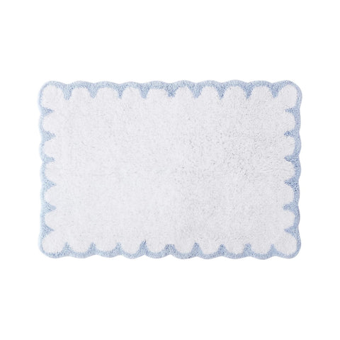 Peri Home Rectangle Scalloped Bath Rug Mat 3Y84470RBL Blue 20x30