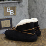 Isotoner Recycled Rory Bootie Slippers with Faux Fur Lining Black XL (9.5-10.5)