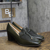 Journee Collection Crawford Block Heel Loafers CRAWFORD Olive Green 11M