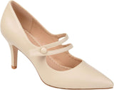 Journee Collection Womens Sidney Pump Heels Shoes Ivory Off White 8.5M