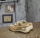 Sperry Womens Songfish Boat Shoes STS95588 Linen Oat Brown 5M