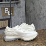 Steve Madden Womens Campo Sneaker Lace Up Low Top CAMP08S1 White / Grey 7M