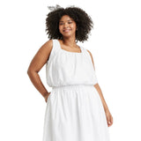A New Day Womens Bubble Tank Top Elastic Bottom 93280798 White 2XL