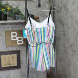 Coco Contours Electra One Piece Swimsuit Romper 19314491467  Stripe 16
