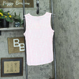 Roudelain Womens 2-Piece Knit Pajama Lounge Tank Shorts Set Spring Shadow Pink S