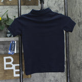 Nautica Little Boys Uniform Stretch Double Pique Polo Shirt Navy Blue M