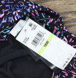 Island Escape Printed Halter-Back Tankini Swim Top Black / Pink Multi 18W