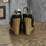 Patricia Pratt Womens High Wedge Heels Shoes Brown Multicolor EU 36