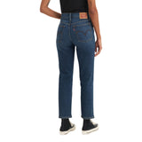 Levi's Wedgie Straight Jeans Button Fly High Rise Indigo Here We Go Blue 24x28